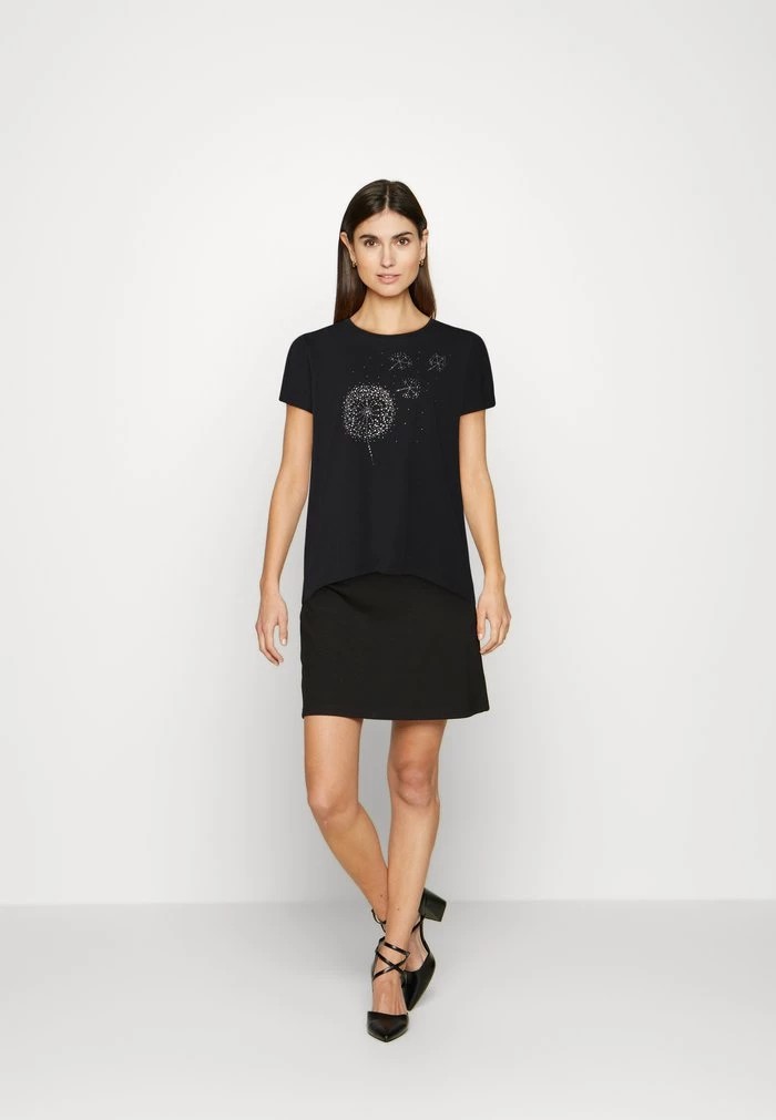 T-Shirt ANNA FIELD Anna Field Print T-shirt Noir Femme | NAK-4975173